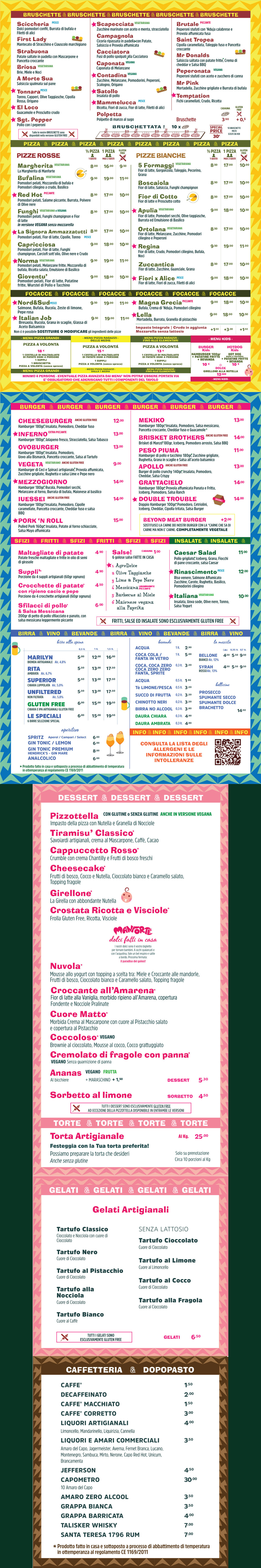 Menu Manforte Pizzeria
